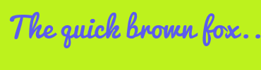 Image with Font Color 5C5CED and Background Color BDF21D